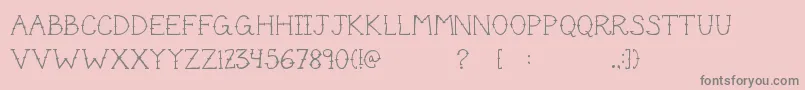 CuteTattoo Font – Gray Fonts on Pink Background