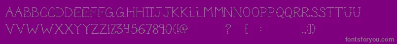CuteTattoo Font – Gray Fonts on Purple Background