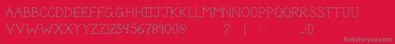 CuteTattoo Font – Gray Fonts on Red Background