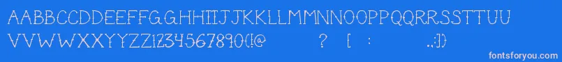 CuteTattoo Font – Pink Fonts on Blue Background