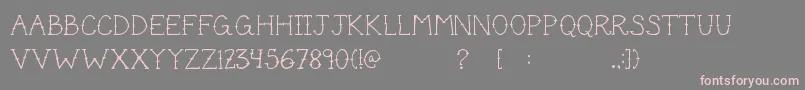 CuteTattoo Font – Pink Fonts on Gray Background