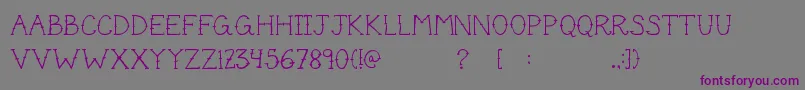 CuteTattoo-fontti – violetit fontit harmaalla taustalla