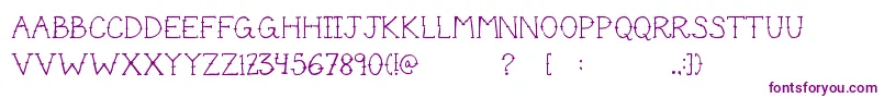 CuteTattoo Font – Purple Fonts on White Background