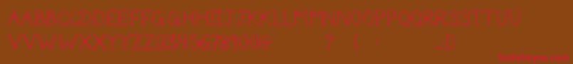CuteTattoo Font – Red Fonts on Brown Background