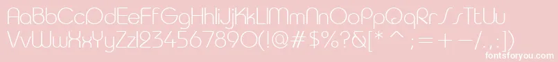 フォントTaurul – ピンクの背景に白い文字