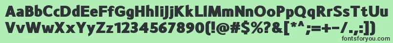 MonsalBlack Font – Black Fonts on Green Background