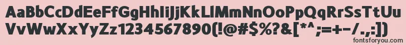 MonsalBlack-Schriftart – Schwarze Schriften auf rosa Hintergrund