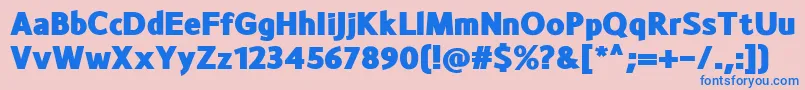 Шрифт MonsalBlack – синие шрифты на розовом фоне