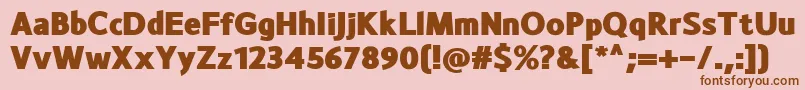Шрифт MonsalBlack – коричневые шрифты на розовом фоне