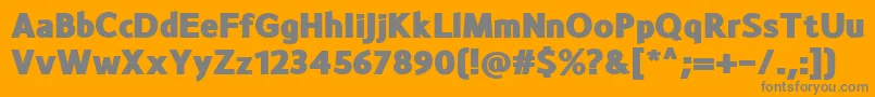 フォントMonsalBlack – オレンジの背景に灰色の文字