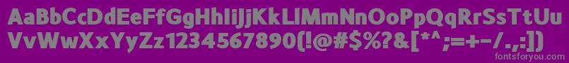 MonsalBlack-fontti – harmaat kirjasimet violetilla taustalla