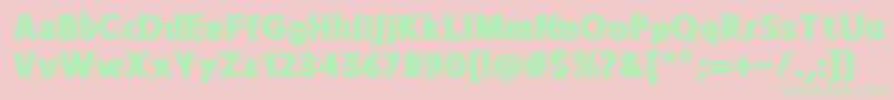 フォントMonsalBlack – ピンクの背景に緑の文字