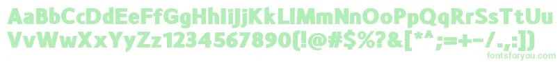 フォントMonsalBlack – 白い背景に緑のフォント