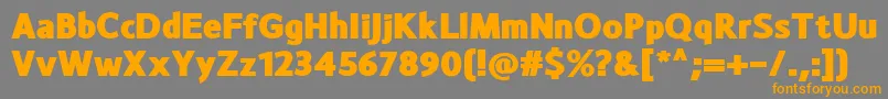MonsalBlack Font – Orange Fonts on Gray Background