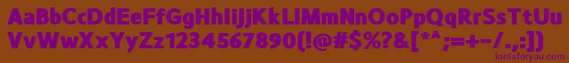 MonsalBlack-Schriftart – Violette Schriften auf braunem Hintergrund