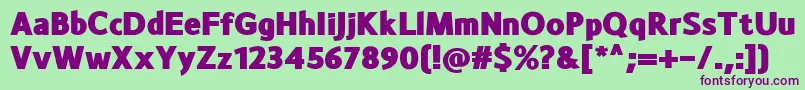 MonsalBlack-fontti – violetit fontit vihreällä taustalla