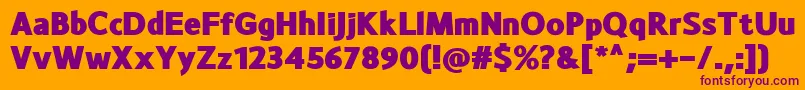 MonsalBlack Font – Purple Fonts on Orange Background