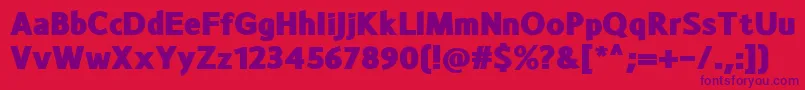 MonsalBlack Font – Purple Fonts on Red Background