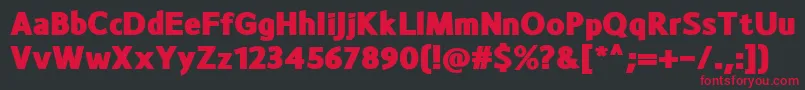 MonsalBlack Font – Red Fonts on Black Background