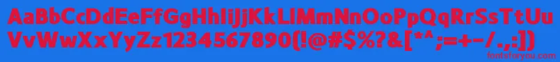 MonsalBlack Font – Red Fonts on Blue Background