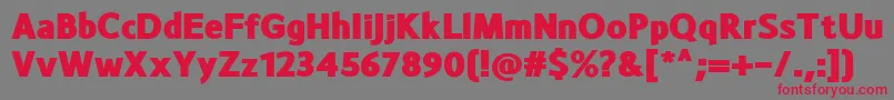 フォントMonsalBlack – 赤い文字の灰色の背景