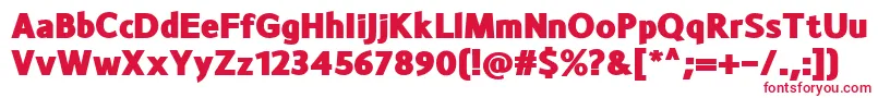 MonsalBlack Font – Red Fonts on White Background