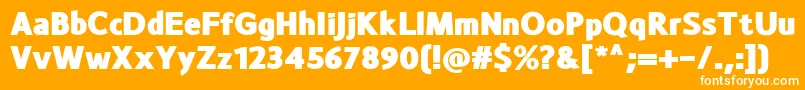 MonsalBlack-Schriftart – Weiße Schriften auf orangefarbenem Hintergrund
