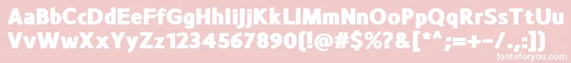 フォントMonsalBlack – ピンクの背景に白い文字