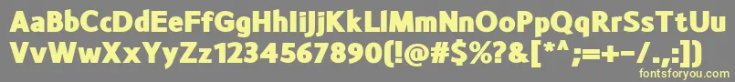 MonsalBlack Font – Yellow Fonts on Gray Background