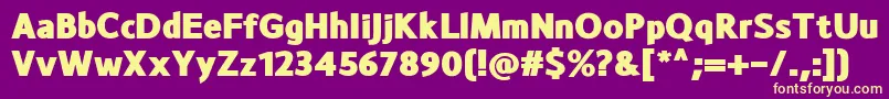 MonsalBlack-fontti – keltaiset fontit violetilla taustalla