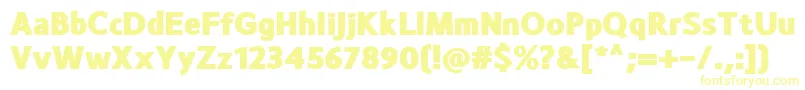 Czcionka MonsalBlack – żółte czcionki na białym tle