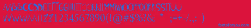 Luisa Font – Blue Fonts on Red Background
