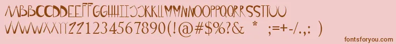 Luisa-Schriftart – Braune Schriften auf rosa Hintergrund