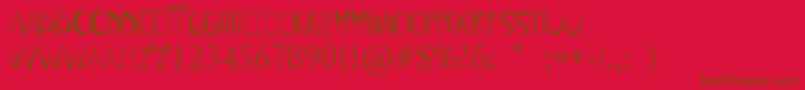 Luisa Font – Brown Fonts on Red Background