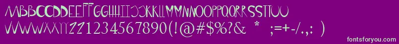 Luisa Font – Green Fonts on Purple Background