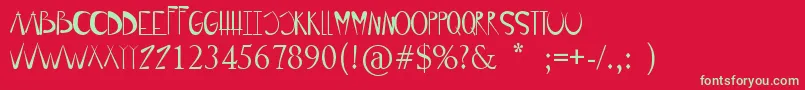Luisa Font – Green Fonts on Red Background
