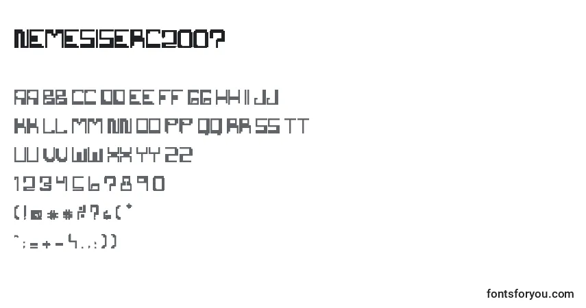 Шрифт NemesisErc2007 – алфавит, цифры, специальные символы
