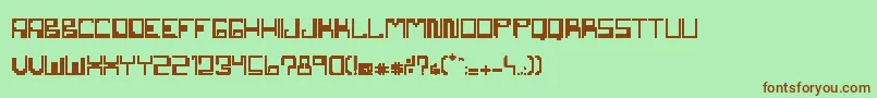 NemesisErc2007 Font – Brown Fonts on Green Background