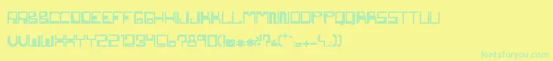 NemesisErc2007 Font – Green Fonts on Yellow Background