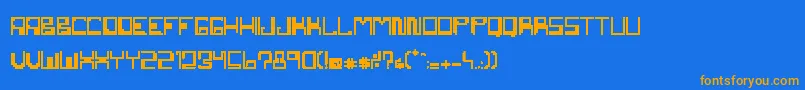 NemesisErc2007 Font – Orange Fonts on Blue Background