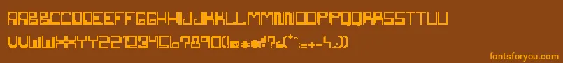 NemesisErc2007 Font – Orange Fonts on Brown Background