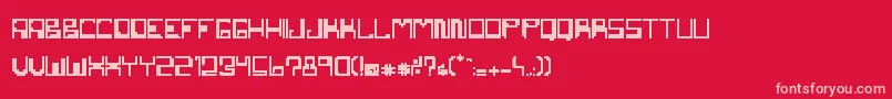 NemesisErc2007 Font – Pink Fonts on Red Background