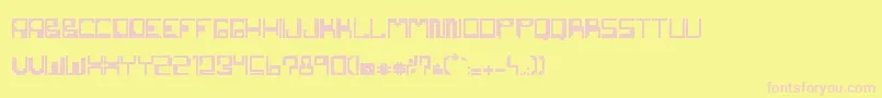 NemesisErc2007 Font – Pink Fonts on Yellow Background