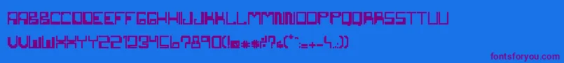 NemesisErc2007 Font – Purple Fonts on Blue Background