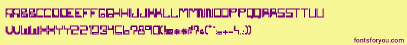 NemesisErc2007 Font – Purple Fonts on Yellow Background