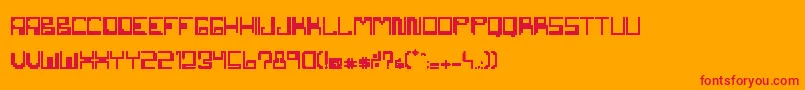 NemesisErc2007 Font – Red Fonts on Orange Background