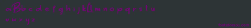 Шрифт BiggerloveDemo – фиолетовые шрифты на чёрном фоне