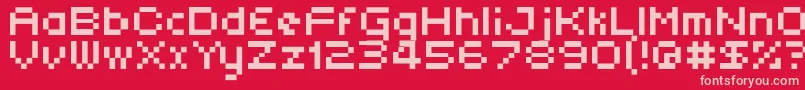 Atomicsc Font – Pink Fonts on Red Background