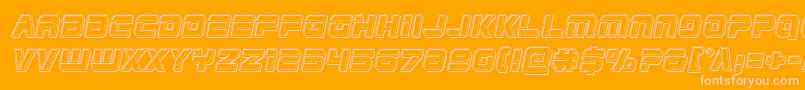 Edgeracerengraveital Font – Pink Fonts on Orange Background