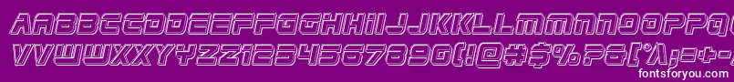 Edgeracerengraveital Font – White Fonts on Purple Background